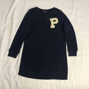 Crew neck sweater dress